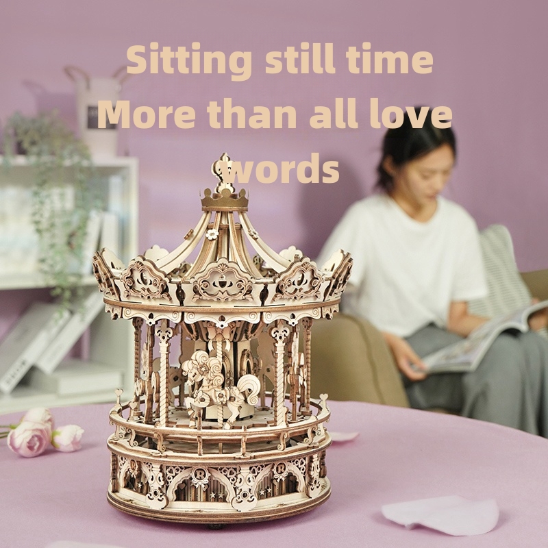 Mechanical music box carousel music box DIY handmade creative gift for girlfriend creativity